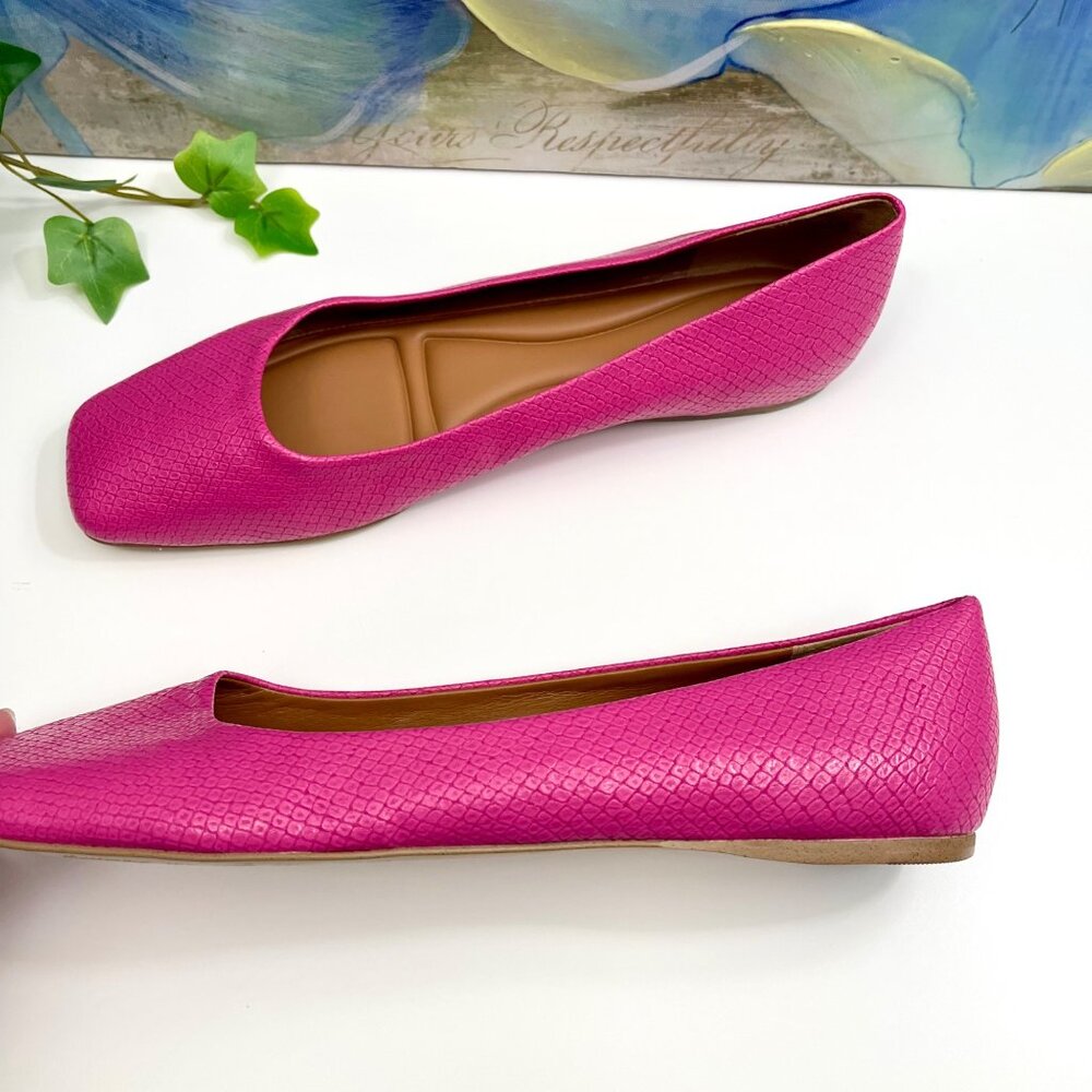 SARTO by  Franco Sarto Flexa Amaya Ballet Flat Pink Snake Print Faux Leather 8.5 - Picture 13 of 15